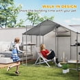 thumbnail image 4 of PawHut Walk-in Catio Outdoor Cat Enclosure with Waterproof Cover 94.5" W, 4 of 10