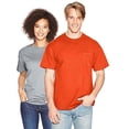thumbnail image 2 of Hanes Beefy-T Men`s Pocket T-Shirt, M, Orange, 2 of 3