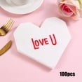 thumbnail image 1 of Uuiauoio Valentines Day Napkins Disposable Paper Dinner Napkins for Party Decorations Holiday Tableware with Heart Patterns Romantic Anniversary Wedding Celebration Supplies, 1 of 6