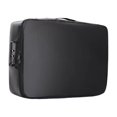thumbnail image 3 of Fireproof Document Bag Travel File Bag Safety Organizer 3 Layer Document Bag for Black with lock, 3 of 9