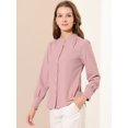 thumbnail image 4 of INSPIRE CHIC Chemises à Manches Longues pour Femmes avec Col Montant et Boutons, 4 of 6
