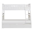 thumbnail image 3 of Lexicon Galen 2-Storage Boxes Transitional Wood Twin over Full Bunk Bed in White, 3 of 8
