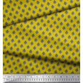 thumbnail image 2 of Soimoi Cotton Duck Fabric Geometric Scale Design,Floral & Ogee Damask Print Sewing Fabric Yard 42 Inch Wide, 2 of 4