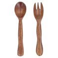 thumbnail image 1 of Ensemble de 2 Cuillères et Fourchettes en Bois Réutilisables pour Salade, Couverts de Cuisine Réutilisables pour Maison et Voyage, 1 of 14