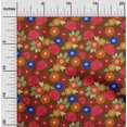 thumbnail image 2 of oneOone Viscose Jersey Maroon Fabric Abstract Retro Floral Sewing Material Print Fabric By The Yard 60 Inch Wide, 2 of 4