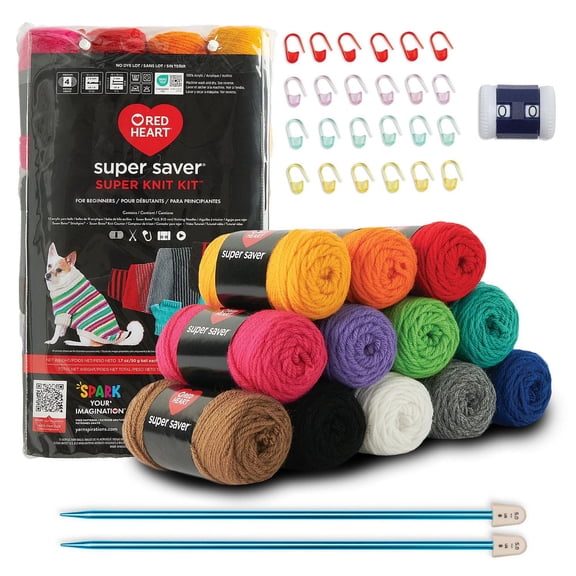 Red Heart® Super Saver® Super Knit Kit - 12 skeins