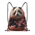thumbnail image 1 of Xecao Cute Cloud Panda Pattern Sports Drawstring Backpack - String Swim Gym Bag with Wet Proof Pocket for Women&Men-Medium, 1 of 6