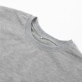 thumbnail image 4 of Mode Femmes Automne Shorts Crop Tops en Vrac Casual Couleur Unie à Manches Longues Col Rond Sous-Chemise Sport Pull, 4 of 6