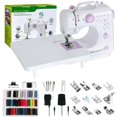 thumbnail image 1 of Sewing Machine for Beginners, Portable Mini Sewing Machine with 13 Replaceable Presser Feets, Built-in 12 Stitches, Extension Table, 39 Colors Thread, Reverse Sewing, 2 Speed Foot Pedal, Sewing Kit, 1 of 7