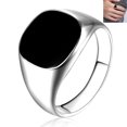 thumbnail image 2 of EGNMCR Rings Polished Copper Biker Men Signet Ring Black 10 Ring, 2 of 2