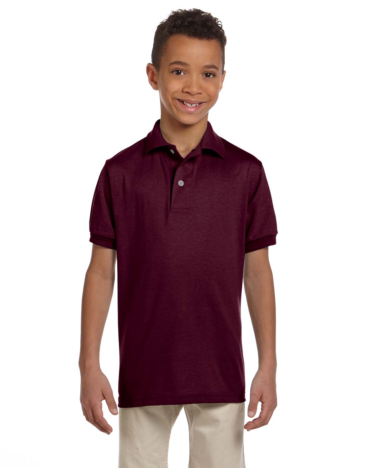Jerzees Polo Sans Étiquette Résistant aux Taches pour Grand Garçon, Style 437Y