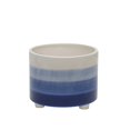 thumbnail image 3 of Benzara BM263831 Planter with Round Shape & Three Tone Look, Blue - Set of 2, 3 of 5