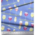 thumbnail image 2 of Soimoi Blue Poly Georgette Fabric Paisley Ethnic Decor Fabric Printed Yard 42 Inch Wide, 2 of 3