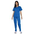 thumbnail image 4 of Landau Essentials Haut d'Uniforme à Boutons-Pression pour Femmes : Coupe Classique et Décontractée, Col en V, 4 Poches 8232, 4 of 5