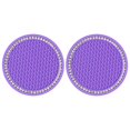 thumbnail image 2 of 2Pcs Car Diamond Cup Mat Bottle Seat Cushion Non-Slip Silicone Cushion, 2 of 9