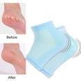 thumbnail image 3 of 1 Set Gel Heel Socks Woolen Toeless Comfortable Open Toe Silicone Beauty Hosiery Spa Experience Adjustable Ankle Kit for Summer Night Mesh Blue, 3 of 6