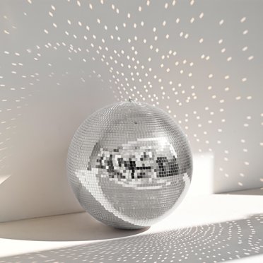 Yescom 16" Silver Large Disco Mirror Ball Big Hanging Decor 70s 80s Party Wedding Bachelorette Groovy Photo Booth Retro Glam Nightclub DJ Stage