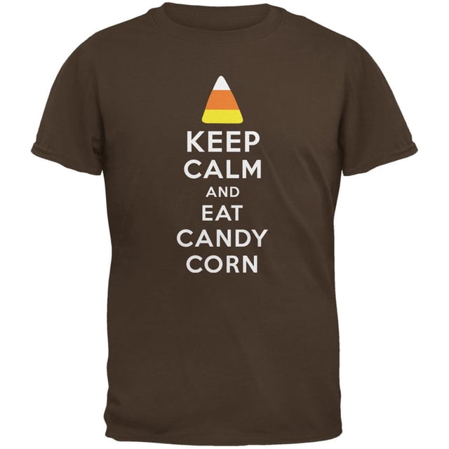 Halloween T-Shirt pour Adulte Brun Maïs Bonbon « Keep Calm »