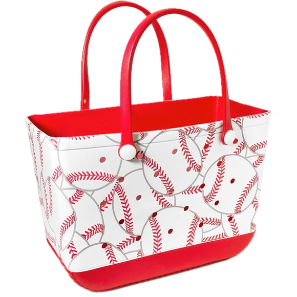 Grande Vente! Jiiey Sac Fourre-Tout en Caoutchouc Extra Grand pour Coupe-Légumes avec Pochette à Fermeture Éclair Protectrice Sac Fourre-Tout de Plage en Caoutchouc avec Poche Sac de Baseball Polyvalent Anti-Sable Léger Surdimensionné Activités de Plein Air