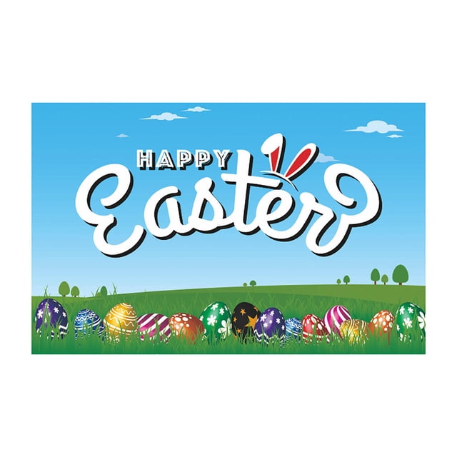 Lksixu Easter Decorations Easter Banner Holiday Decorations Eggs Bunny Banner Cloth Holiday Party Photo Background Easter Ornaments Spring Decor for Party Holiday
