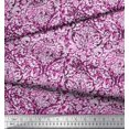 thumbnail image 2 of Soimoi Rayon Crepe Fabric Leaves & Floral Batik Printed Fabric 1 Yard 46 Inch Wide, 2 of 3