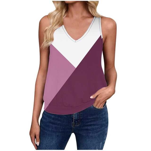 Birdeem Camisole pour Femmes Femmes T-Shirt à Imprimé Floral Col en V Sans Manches