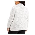 thumbnail image 2 of Calvin Klein Womens 3-Tone Pullover Sweater, Grey, Plus Size, 1X, 2 of 4