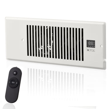 KFFKFF Ventilateur Survolteur de Ventilation 4"x12 Pouces, Ventilateur Auxiliaire en Ligne, Silencieux, Télécommande et Contrôle de Température, Vitesse Variable, Blanc