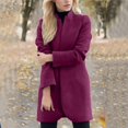 thumbnail image 3 of Manteau Long pour Femme, Cardigan Veste Uni à devant Ouvert avec Design à Manches Courtes, 3 of 4
