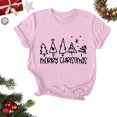 thumbnail image 1 of Amzcrzy Hauts d'Été pour Femmes Hauts de Noël Imprimés Col Rond Manches Courtes T-Shirt Haut Manches Courtes Col Rond T-Shirts pour Femmes Hauts Manches Courtes pour Femme, 1 of 4
