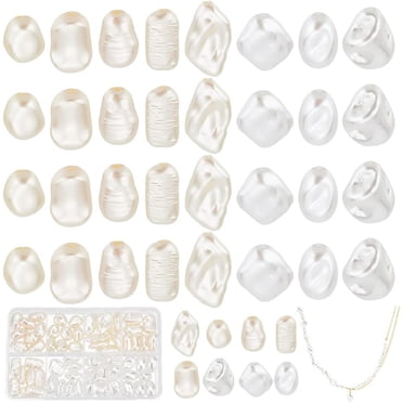 64pcs Freshwater Pearl Beads 8 Style Irregular Pearl Beads Natural Cultured Pearl Loose Pearl Beads