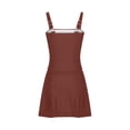 thumbnail image 4 of Jinhomg Maillots de Bain de Vacances pour Femmes Tankini Modeste Maillots de Bain Légers Confortables Bretelles Spaghetti Encolure Carrée Robe de Bain Maillot Dermoprotecteur Tenue de Plage Rabais de 90 pour Cent Liquidation Café S, 4 of 10