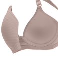 thumbnail image 4 of ManxiVoo Side Folded Full Coverage Wireless Bra for Women Soft Lightweight Support Minimizer with Wide Band L Size Light Ashy, 4 of 7