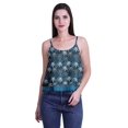 thumbnail image 4 of Moomaya Haut Court à Bretelles Spaghetti Imprimé pour Femmes Cami Tops d'Été, 4 of 5