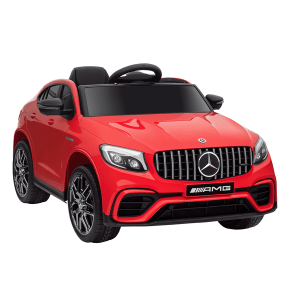 Mercedes Benz AMG GLC63S Coupe 12V Ride-On Car - Red Electric Vehicle with Remote Control, Music & Lights - Perfect for Playtime & Easy Transport