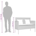 thumbnail image 4 of vidaXL Banc de Jardin avec Coussins en Rotin Poly Brun, 4 of 5