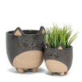 thumbnail image 3 of Abbott Collection AB-27-CRITTER-829-LG 5 in. Cat on Legs Planter, Grey - Large, 3 of 5