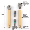 thumbnail image 4 of Riwcyla Manual Magnetic Modular Screwdriver with Replaceable Flathead and Crosshead Screwdriver Bits Carrying Tungsten Steel End Window Breaking Function Multifunctional Tool Set Ti Alloy and Brass, 4 of 6