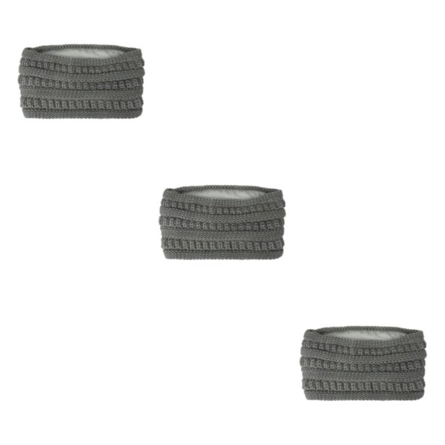 Maytalsory Multifunctional And Elegant Knitted Headbands For Women Stay Warm In Cold Weather Wide Application light grey 3Set