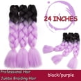 thumbnail image 2 of Ombre Jumbo Braiding Hair Extensions High Temperature Synthetic Twist Hair Multiple Colored Hair, 2 of 5