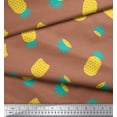 thumbnail image 2 of Soimoi Crepe Silk Fabric Pine Fruits Printed Fabric 1 Yard 42 Inch Wide, 2 of 3