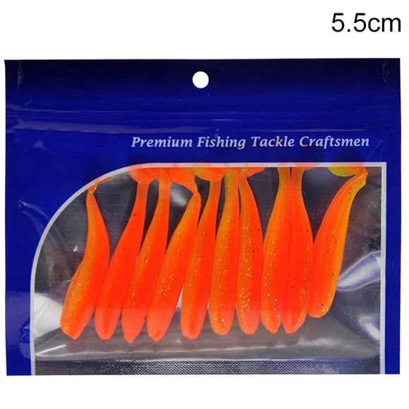 10 Pcs Leurres de Pêche Simulés Réutilisables Leurres de Pêche 4 5 1 3 Leurres Artificiels Portatifs en PVC 5,5 cm Type 5