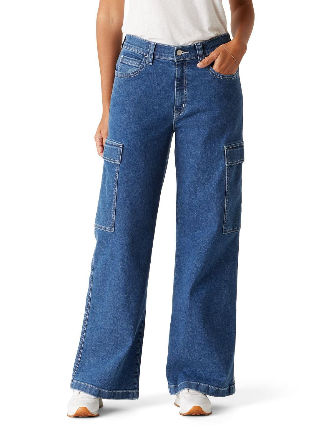 Levi Strauss Signature™ Women's  Cargo Wide Leg Jeans
