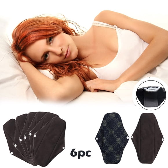 Dvkptbk Sanitary Pads 6Pcs Cloth Sanitary Pads Reusable Feminine Menstrual Pad General Cloth Home & Garden