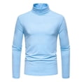 thumbnail image 1 of Chandails Légers à Enfiler pour Femmes Chandail à Enfiler pour Hommes Chandail à Col Roulé pour Hommes Manches Longues Col Roulé sous-Chandails Légers S-62 Bleu Pâle S, 1 of 8