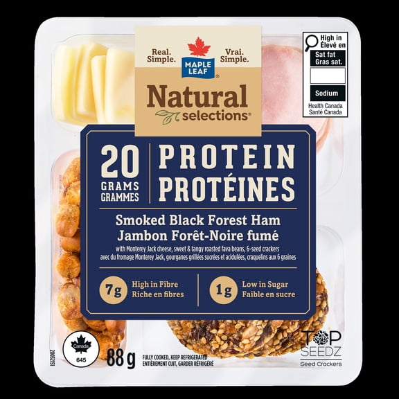 Maple Leaf Natural Selections® Smoked Black Forest Ham Protein Kit, 88 g