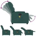 thumbnail image 3 of vidaXL Massage Recliner Chair Dark Green Fabric, 3 of 5
