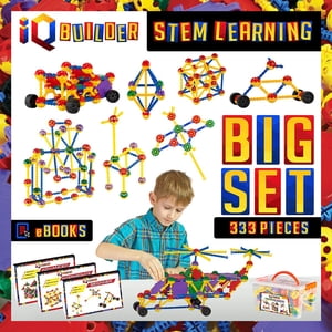 Iq Builder | Jouets d'apprentissage de la tige de la construction créative de l'ingénierie de construction de la forme amusante de construction éducative de blocs de jouets pour les garçons et les filles âges 5 6 7 8 9 10 Année + | Meilleur cadeau de jouet pour les enfants