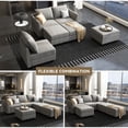 thumbnail image 3 of HONBAY Sectionnels Modulaires Modernes en Polyester et Canapés Convertibles avec Rangement pour Salon et Chambre, Gris, 3 of 7