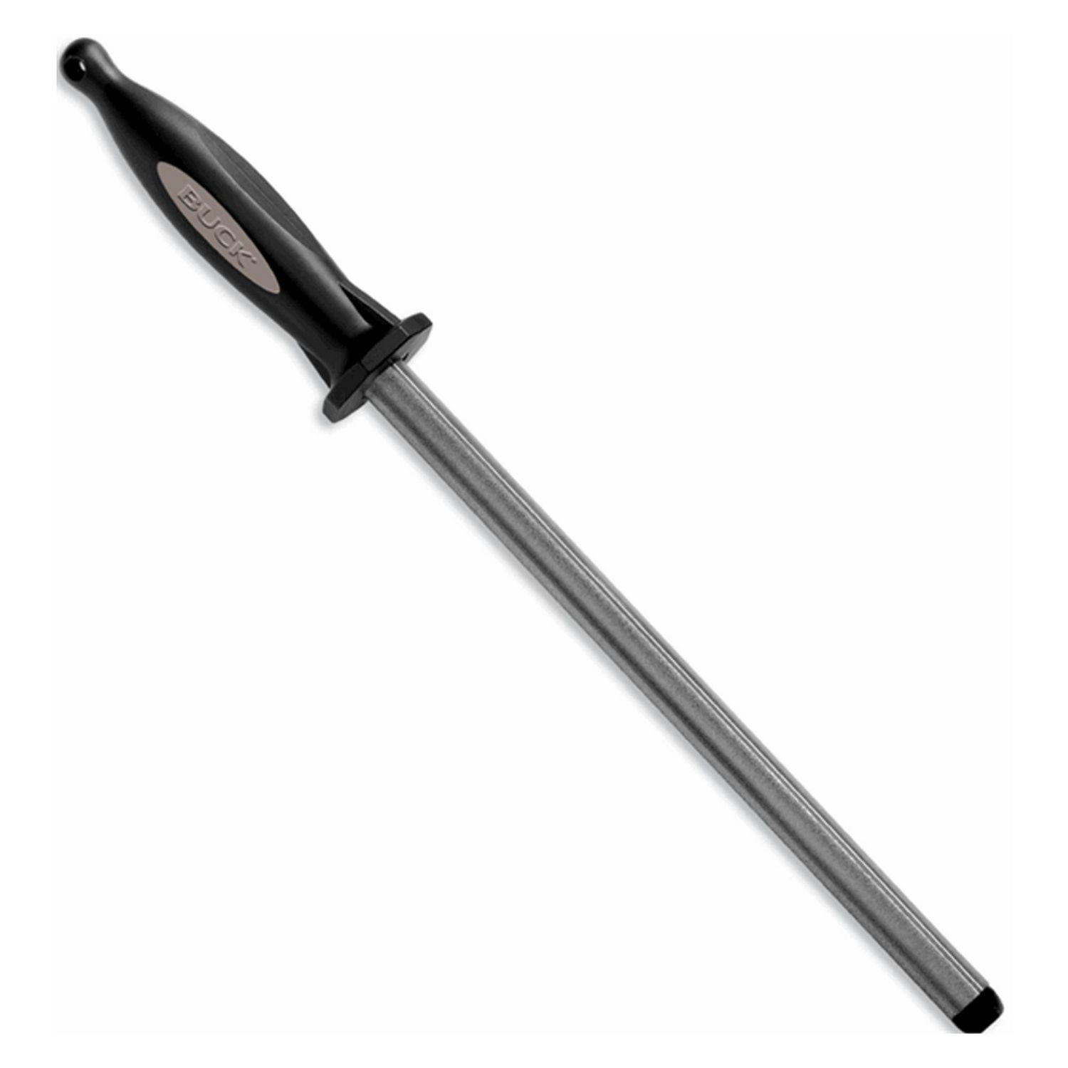 EdgeTek Ultra Steel 10" Knife Sharpener – Achieve Razor-Sharp, Precision-Edged Blades with Tri-Grit Diamond Coating – Model #97082-B, Black
